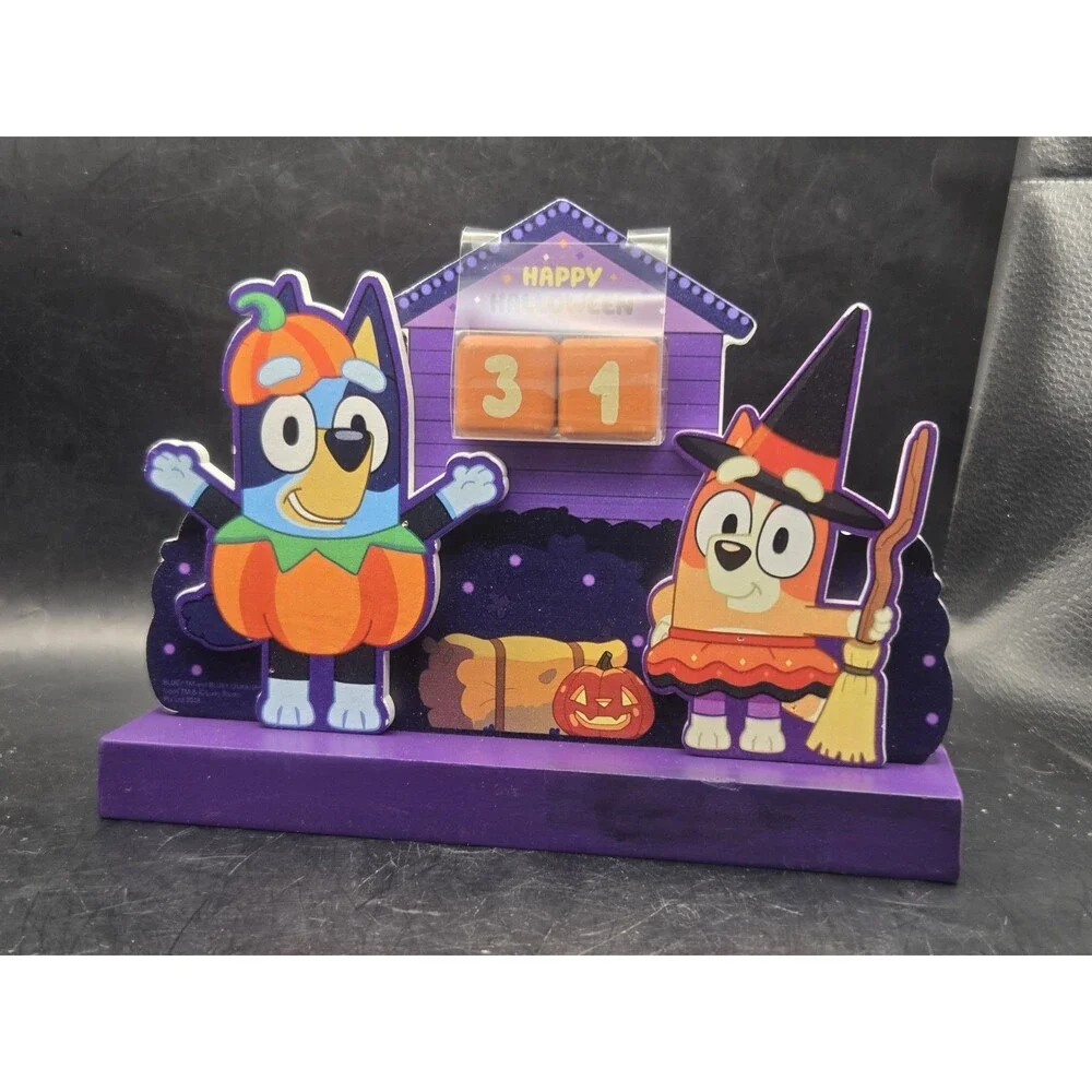Bluey and Bingo Wooden Halloween Countdown Calendar